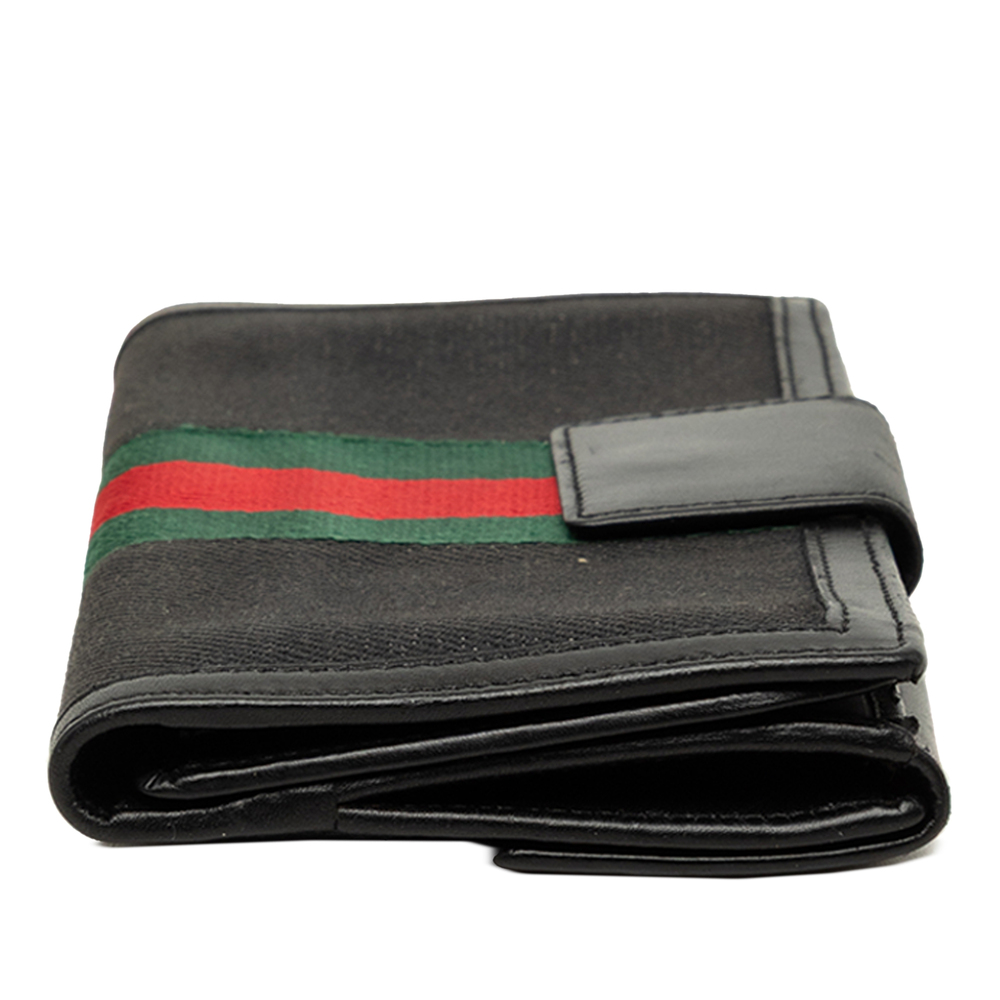 Pre-Loved Gucci Canvas and Leather Web Continental Wallet - Picture 3 of 8